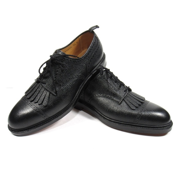 Brooks Brothers Shoes Wingtip Oxford Black 8 1/2D Made in England